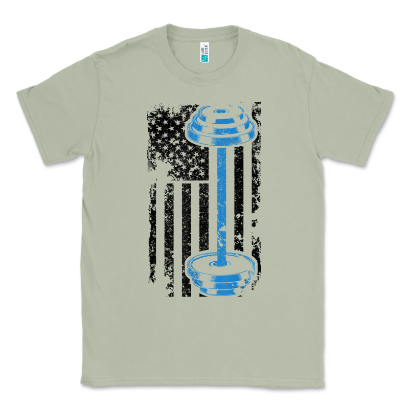 American Flag Gym And Fitness  Weight Lifting Gift T Shirt Classic Tee by linhVisuals | Teevron