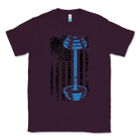 Plum american flag gym and fitness  weight lifting gift t shirt Classic Tee - linhVisuals