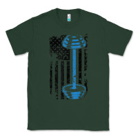 Sports Green american flag gym and fitness  weight lifting gift t shirt Classic Tee - linhVisuals