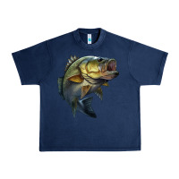 Navy jumping bass Urban Heavy Tee - LillyAllenDesigns