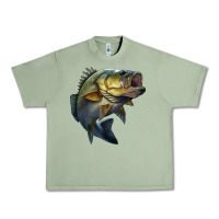 Oil Green jumping bass Urban Heavy Tee - LillyAllenDesigns