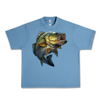 Pebble Blue jumping bass Urban Heavy Tee - LillyAllenDesigns