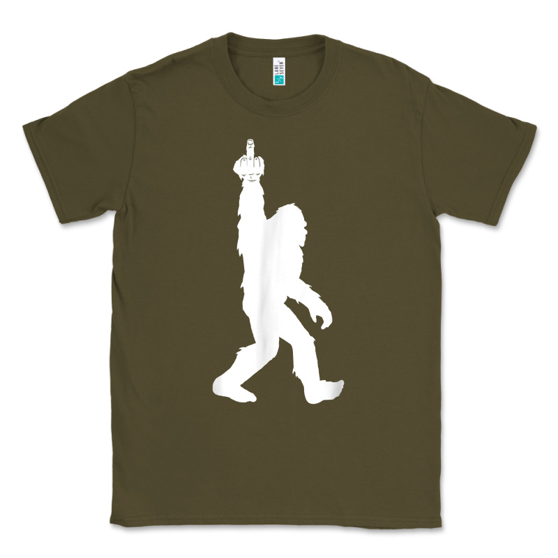 Funny Bigfoot Middle Finger For Squatch Believers T Shirt Classic Tee by linhVisuals | Teevron