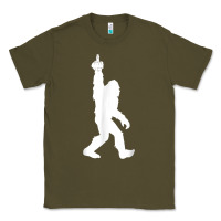 Army Green funny bigfoot middle finger for squatch believers t shirt Classic Tee - linhVisuals