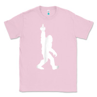 Bubblegum Pink funny bigfoot middle finger for squatch believers t shirt Classic Tee - linhVisuals