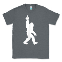 Charcoal Heather funny bigfoot middle finger for squatch believers t shirt Classic Tee - linhVisuals