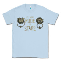 Dusty Blue it's very rude to stare labyrinth door knocker tank top Classic Tee - linhVisuals
