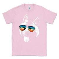 Bubblegum Pink american akita shirts with glasses sunglasses retro style t shirt Classic Tee - linhVisuals