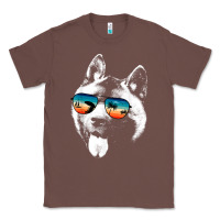 Chestnut american akita shirts with glasses sunglasses retro style t shirt Classic Tee - linhVisuals