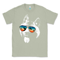 Matcha american akita shirts with glasses sunglasses retro style t shirt Classic Tee - linhVisuals