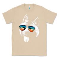 Mushroom american akita shirts with glasses sunglasses retro style t shirt Classic Tee - linhVisuals