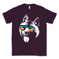 Plum american akita shirts with glasses sunglasses retro style t shirt Classic Tee - linhVisuals