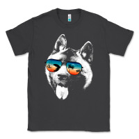 Smoke american akita shirts with glasses sunglasses retro style t shirt Classic Tee - linhVisuals