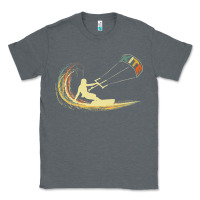 Charcoal Heather kite kiteboarding kiting kitesurfing kitesurf gift premium t shirt Classic Tee - linhVisuals