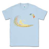 Dusty Blue kite kiteboarding kiting kitesurfing kitesurf gift premium t shirt Classic Tee - linhVisuals