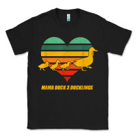 Black mama duck mother of 3 duckling funny mom mommy animal lover t shirt Classic Tee - linhVisuals