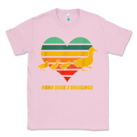 Bubblegum Pink mama duck mother of 3 duckling funny mom mommy animal lover t shirt Classic Tee - linhVisuals