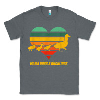 Charcoal Heather mama duck mother of 3 duckling funny mom mommy animal lover t shirt Classic Tee - linhVisuals