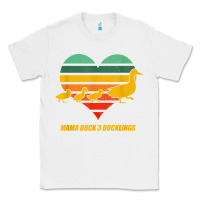White mama duck mother of 3 duckling funny mom mommy animal lover t shirt Classic Tee - linhVisuals