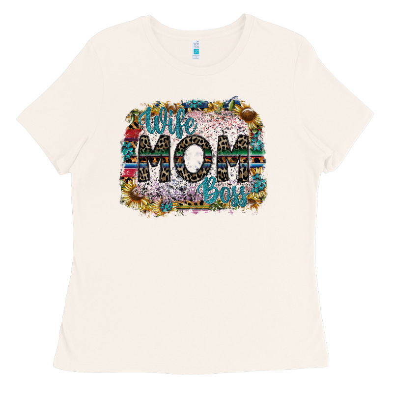 Wife Mom Boss Ladies Tee by SublimationCraftShop | Teevron