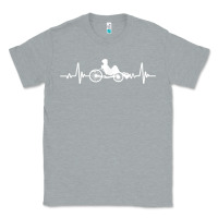 Heather Grey great recumbent bike heartbeat design cycling t shirt Classic Tee - linhVisuals