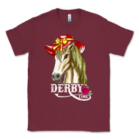 Burgundy derby day shirt 2022 horse derby party horse racing t shirt Classic Tee - linhVisuals
