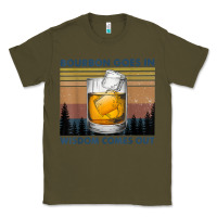 Army Green bourbon goes in wisdom comes out vintage t shirt Classic Tee - linhVisuals