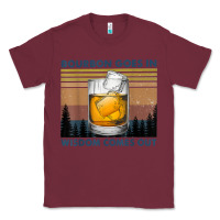 Burgundy bourbon goes in wisdom comes out vintage t shirt Classic Tee - linhVisuals