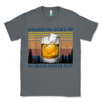 Charcoal Heather bourbon goes in wisdom comes out vintage t shirt Classic Tee - linhVisuals