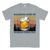 Heather Grey bourbon goes in wisdom comes out vintage t shirt Classic Tee - linhVisuals