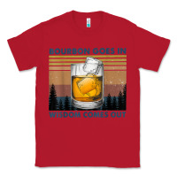 Red bourbon goes in wisdom comes out vintage t shirt Classic Tee - linhVisuals