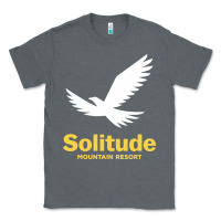 Charcoal Heather Solitude Mountain Resort Classic Tee - linhVisuals