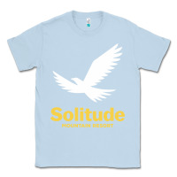 Dusty Blue Solitude Mountain Resort Classic Tee - linhVisuals