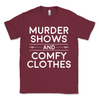 Burgundy crime shows shirt, murder shows and comfy clothes t shirt Classic Tee - linhVisuals