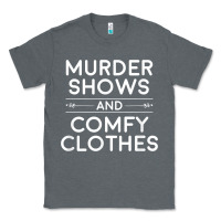 Charcoal Heather crime shows shirt, murder shows and comfy clothes t shirt Classic Tee - linhVisuals