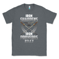 Charcoal Heather iron sharpens iron quote proverbs 2717 christian cool gift t shirt Classic Tee - linhVisuals