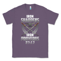 Lavender iron sharpens iron quote proverbs 2717 christian cool gift t shirt Classic Tee - linhVisuals