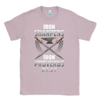 Lilac iron sharpens iron quote proverbs 2717 christian cool gift t shirt Classic Tee - linhVisuals