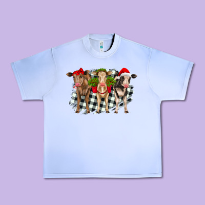 Christmas Heifers Front View Urban Heavy Tee Designed By Ranaportraitstore