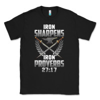 Black iron sharpens iron quote proverbs 2717 christian cool gift t shirt Classic Tee - linhVisuals