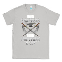 Moon Dust iron sharpens iron quote proverbs 2717 christian cool gift t shirt Classic Tee - linhVisuals