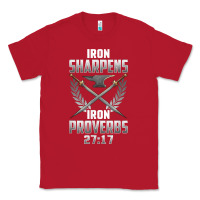 Red iron sharpens iron quote proverbs 2717 christian cool gift t shirt Classic Tee - linhVisuals