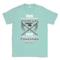 Seafoam iron sharpens iron quote proverbs 2717 christian cool gift t shirt Classic Tee - linhVisuals