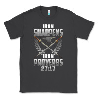 Smoke iron sharpens iron quote proverbs 2717 christian cool gift t shirt Classic Tee - linhVisuals