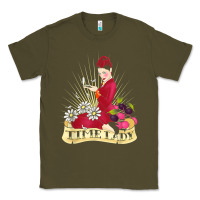 Army Green doctor who rockabilly missy time lady baker t shirt Classic Tee - linhVisuals