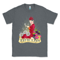 Charcoal Heather doctor who rockabilly missy time lady baker t shirt Classic Tee - linhVisuals