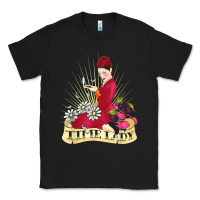 Black doctor who rockabilly missy time lady baker t shirt Classic Tee - linhVisuals