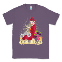Lavender doctor who rockabilly missy time lady baker t shirt Classic Tee - linhVisuals