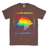 Chestnut feeling magical but also stabby unicorn rainbow t shirt Classic Tee - linhVisuals