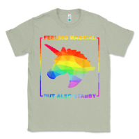 Matcha feeling magical but also stabby unicorn rainbow t shirt Classic Tee - linhVisuals